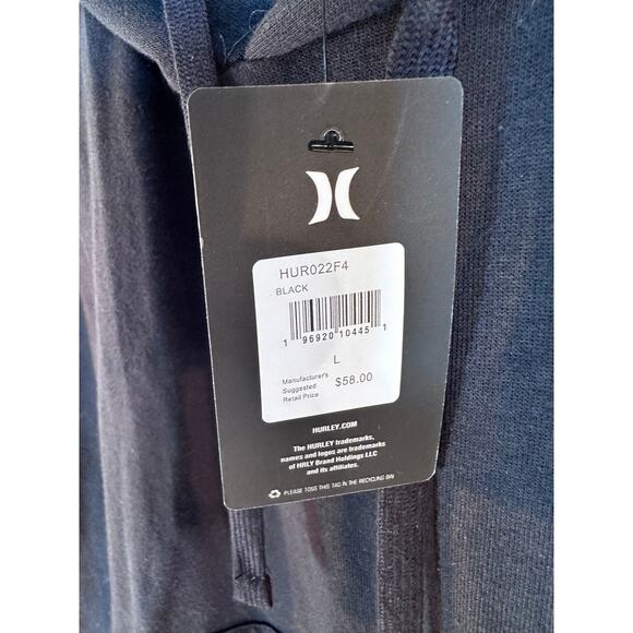 Hurley crop black hoodie. Size large. NWT Surf Club - Picture 4 of 5